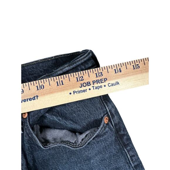 Levis 501 Skinny Jeans Womens Size 26 Distressed Button Fly Dark Wash Denim - Picture 6 of 12